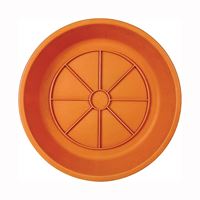Southern Patio SA0624TC Planter Saucer, 6.1 in Dia, 6.1 in L, Plastic, Terracotta 24 Pack 