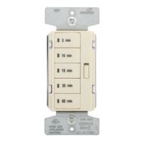 Eaton Wiring Devices PT18M-LA-K Minute Timer, 15 A, 120 V, 1800 W, 5 to 60 min Time Setting, Light Almond 
