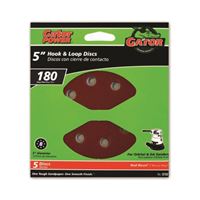 Gator 3722 Sanding Disc, 5 in Dia, 180 Grit, Very Fine, Aluminum Oxide Abrasive, Vented 