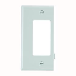 Eaton Cooper Wiring STE26 STE26W Wallplate, 4-1/2 in L, 2-3/4 in W, 1 -Gang, Polycarbonate, White, High-Gloss 