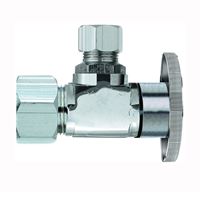 Plumb Pak PP20061LF Angle Shut-Off Valve, 5/8 x 3/8 in Connection, Compression, Quarter-Turn Actuator, Brass Body 