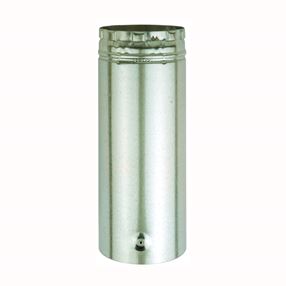 AmeriVent 3E12A Type B Gas Vent Pipe, 3 in OD, 12 in L, Aluminum/Galvanized Steel, Brass