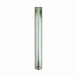 AmeriVent 4E5 Type B Gas Vent Pipe, 4 in OD, 5 ft L, Galvanized Steel 6 Pack 