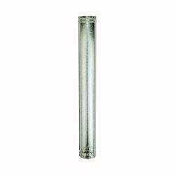 AmeriVent 4E4 Type B Gas Vent Pipe, 4 in OD, 4 ft L, Galvanized Steel, Pack of 6 