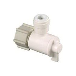 WATTS 3553-0808/P-677 Angle Valve, 1/2 x 3/8 in Connection, NPS x CTS, 250 psi Pressure, Thermoplastic Body 