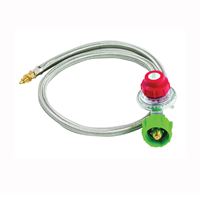 Bayou Classic M5HPR Hose and Regulator, 1/8 in Connection, 36 in L Hose, Stainless Steel 