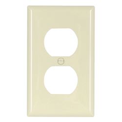 Eaton Wiring Devices 5132LA Receptacle Wallplate, 4-1/2 in L, 2-3/4 in W, 1 -Gang, Nylon, Light Almond, High-Gloss 15 Pack 
