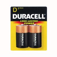 DURACELL MN1300B2Z Battery, 1.5 V Battery, 15 Ah, D Battery, Alkaline, Manganese Dioxide 