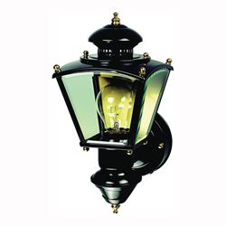 Heath Zenith HZ-4150-BK Motion Activated Decorative Light, 120 V, 100 W, Incandescent Lamp, Metal Fixture, Black 