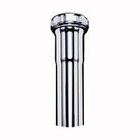 Keeney PP20213 Pipe Extension Tube, 1-1/2 in, 6 in L, Slip-Joint, Brass, Chrome 
