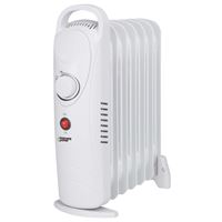 PowerZone CYPB-7 Mini Oil Filled Heater, 5.8 A, 120 V, 700 W Heating, 1-Heating Stage, White 