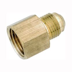 Anderson Metals 754046-0612 Tube Coupling, 3/8 x 3/4 in, Flare x FNPT, Brass, Pack of 5 