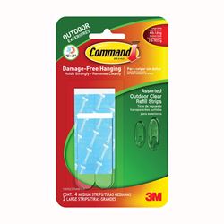 Command 17615CLRAW-ES Refill Strip, 1/32 in Thick, Clear, 4 lb 