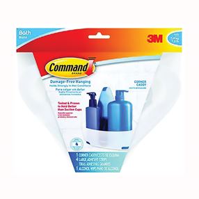 Command BATH12-ES Corner Caddy, Plastic, Frosted