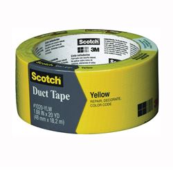 Scotch 3920-YL Duct Tape, 20 yd L, 1.88 in W, Yellow 