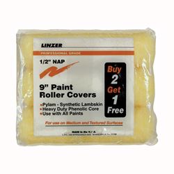 Linzer RS1443 Paint Roller Cover, 1/2 in Thick Nap, 9 in L 