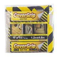 CoverGrip 41510 Drop Cloth, 15 ft L, 4 ft W, Canvas, Beige/Cream 