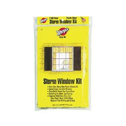 Warps Easy-On Series EZ-36 Storm Window Kit, 36 in W, 2 mil Thick, 72 in L, Clear, Pack of 36 