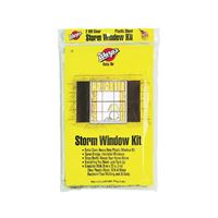 Warps Easy-On Series EZ-36 Storm Window Kit, 36 in W, 2 mil Thick, 72 in L, Clear, Pack of 36 