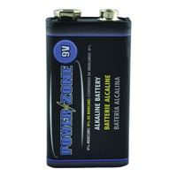PowerZone 6LR61-1P-DB Battery, 9 V Battery, Alkaline, Manganese Dioxide, Potassium Hydroxide and Zinc 15 Pack 
