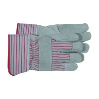 BOSS 4093 Driver Gloves, Mens, L, Wing Thumb, Pasted Safety Cuff, Blue/Gray 