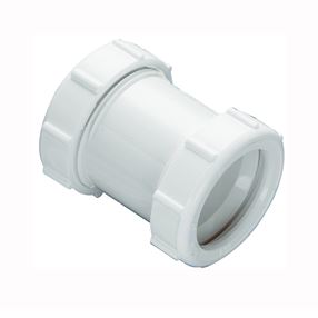 Plumb Pak PP20554 Sink Drain Coupling, 1-1/2 in, Slip Joint, PVC, White