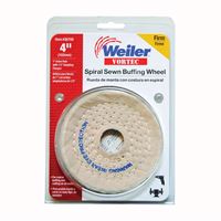 Weiler 36700 Buffing Wheel, 4 in Dia, 3/8 in Thick, 1/2 to 1 in Arbor 