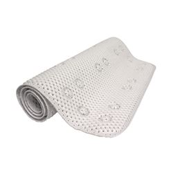 Zenna Home 79WW04 Foam Shower Mat, 36 in L, 17 in W, PVC, White 4 Pack 