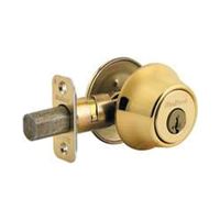 Kwikset 660 3 RCAL RCS Deadbolt, Different Key, Steel, Polished Brass, 2-3/8 to 2-3/4 in Backset, Pin, Tumbler Keyway 