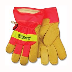 Heatkeep 1938-M Work Gloves, Mens, M, Wing Thumb, Orange/Palamino 