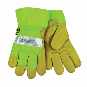 Heatkeep 1939-M Work Gloves, Men's, M, Wing Thumb, Green/Palamino