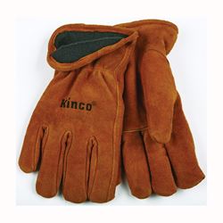 Heatkeep 50RL-M High-Durability Driver Gloves, Mens, M, 5 in L, Keystone Thumb, Easy-On Cuff, Cowhide Leather, Brown 
