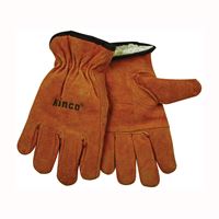 Kinco 51PL-M Driver Gloves, Mens, M, 10-1/2 in L, Keystone Thumb, Easy-On Cuff, Cowhide Leather, Gold 