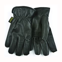 Heatkeep 93HK-XL Driver Gloves, Mens, XL, 10-1/4 in L, Keystone Thumb, Easy-On Cuff, Goatskin Leather, Black 
