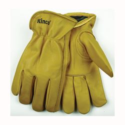 Heatkeep 98RL-XL Driver Gloves, Mens, XL, 10-1/2 in L, Keystone Thumb, Easy-On Cuff, Cowhide Leather, Gold 