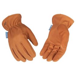 Kinco 381P-M Gloves, M, Keystone Thumb, Elastic Cuff, Buffalo Leather 