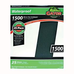 Gator 3287 Sanding Sheet, 11 in L, 9 in W, 1500 Grit, Silicone Carbide Abrasive 