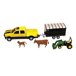 Ertl 37656A Pickup and Livestock Trailer Set, 3 years and Up 4 Pack 