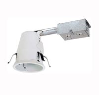 Halo E4RTATSB Recessed Housing, 4 in Dia Recessed Can, Steel 