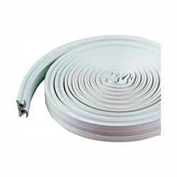 M-D 43846 Weatherstrip Tape, 3/8 in W, 17 ft L, EPDM/Silicone, White 