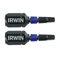 Irwin IWAF31SQ12 Insert Bit, #1 Drive, Square Drive, 1/4 in Shank, Hex Shank, 1 in L, Steel 