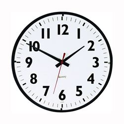 Westclox 32067 Clock, Round, Black Frame, Plastic Clock Face, Analog 