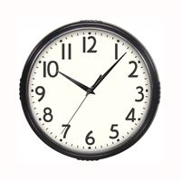 Westclox Classic 1950 Series 32042BK Clock, Round, Black Frame, Plastic Clock Face, Analog 