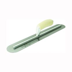 Marshalltown MXS20FR Finishing Trowel, 20 in L Blade, 4 in W Blade, Spring Steel Blade, Round End, Curved Handle 