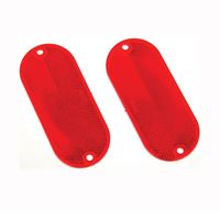 HY-KO CORB-7R Carded Reflector, 9.63 in L Post, Red Reflector 