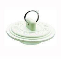 Plumb Pak Duo Fit Series PP820-6 Drain Stopper, Rubber, White, For: 1-5/8 to 1-3/4 in Sink, Pack of 6 