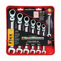 GearWrench 9700 Wrench Set, 7-Piece, Steel, Specifications: SAE Measurement 
