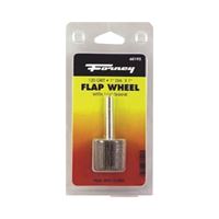 Forney 60192 Flap Wheel, 1 in Dia, 1 in Thick, 1/4 in Arbor, 120 Grit, Aluminum Oxide Abrasive 