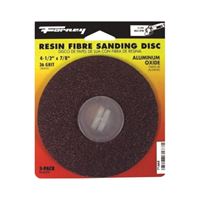Forney 71668 Sanding Disc, 4-1/2 in Dia, 7/8 in Arbor, Coated, 36 Grit, Extra Coarse, Aluminum Oxide Abrasive 
