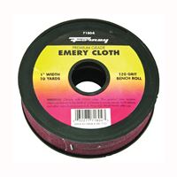 Forney 71804 Bench Roll, 1 in W, 10 yd L, 120 Grit, Premium, Aluminum Oxide Abrasive, Emery Cloth Backing 
